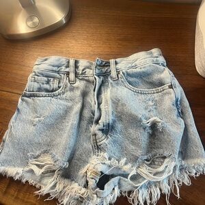 PacSun Light Blue Distressed Jean Shorts